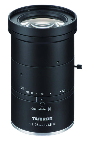 Tamron / M111FM25 - 1.1" 12MP 25mm F1.8 C-Mount Lens / Torchlight Vision